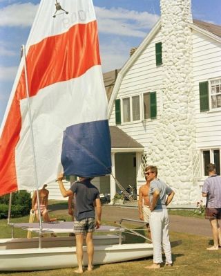 President John F.  Kennedy At Hyannis Port For July 4th Weekend 8x10 Photo