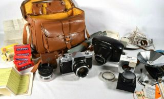 Vintage Kowa Model E Kowaflex 35mm Film Camera W/many (japan Made)