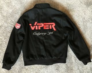Vintage 1996 Viper Tv Show Cast And Crew Wool Bomber Jacket - Sz M/l Paramount