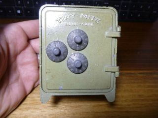 Vintage Tiny Mite Bank Safe Bullseye By Arrow