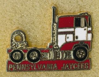Rare Pennsylvania Jaycees Rolling Rock Tractor Hat Pin Approx.  3/4 " X 1 "