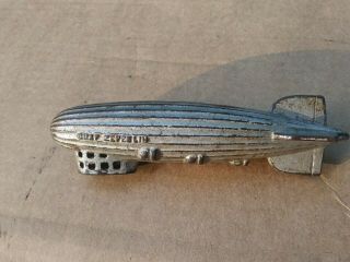 Vintage 1930s A.  C.  Williams Graf Zeppelin Cast Iron Still Coin Bank