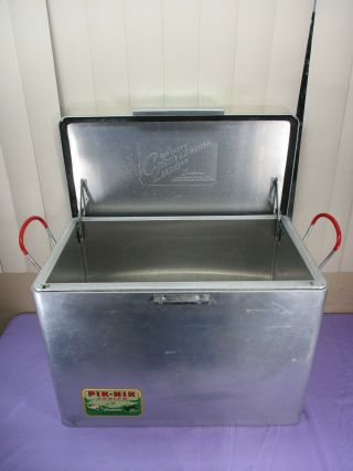 Vintage Cronstrom ' s Pik - Nik Aluminum Camp Cooler Ice Box 1950/60 ' s - VERY - 2