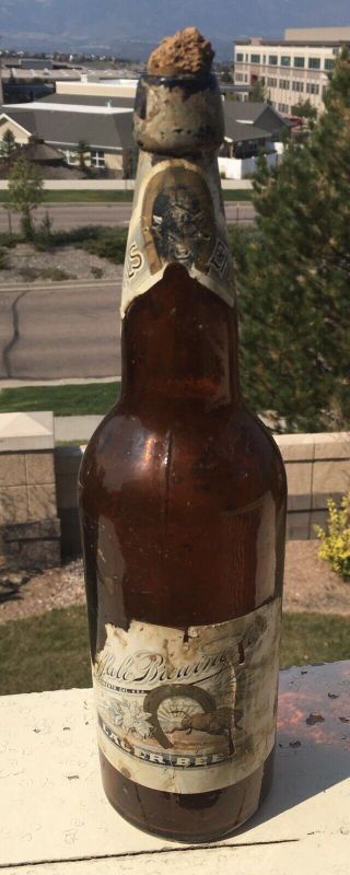1890 Or Earlier Buffalo Brewing Co.  Bottle Sacramento Ca Extremely Early Label