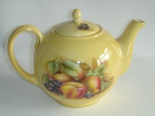 Cute Vintage Aynsley Fruits Tea For Two Tea Pot: Holds 1 Pint