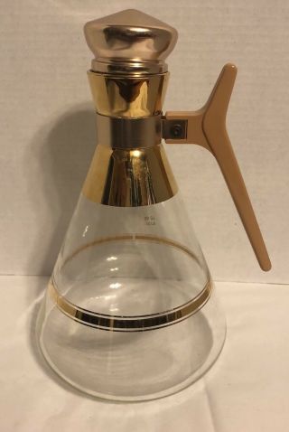 Mid Century Modern Vintage ATOMIC COFFEE POT And Cups 22 Kt Carafe 11 