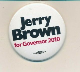 2010 Jerry Brown For Governor 21/4 " Cello California Ca Campaign Button