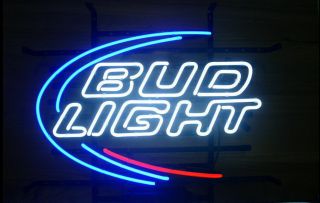 Bud Light Budweiser Real Neon Sign Beer Bar Light [ Best Designed ]