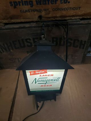 Vtg Rare Narragansett Lager Beer Light