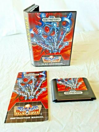 Vintage 1989 Sega Genesis Truxton Video Game W/ Box & Instructions