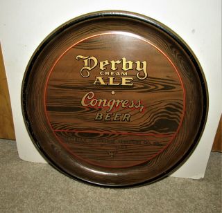 Derby Ale & Congress Beer Wood Grain 1930 