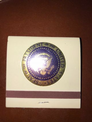 Vintage Ronald W Reagan President United States Seal Embossed Full Match Book