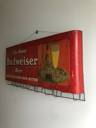 Antique Vtg 1930’s Budweiser Bud Beer Tin Sign