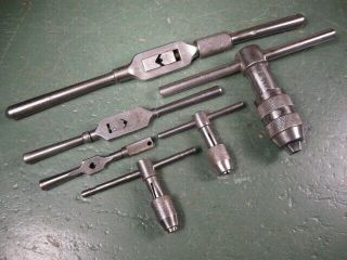 Old Vintage Machining Tools Machinist Tap Wrenches Handles Group
