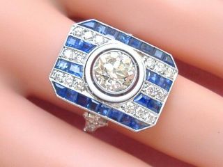 Vintage Art Deco 2.  5 Ct Round Cut Diamond Engagement Ring In 14k White Gold Fn