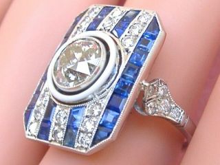 Vintage Art Deco 2.  5 CT Round Cut Diamond Engagement Ring in 14K White Gold FN 2