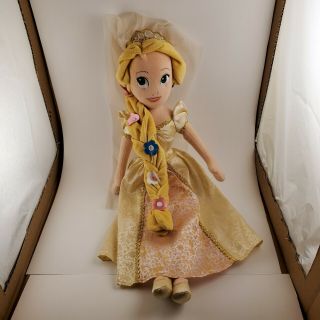 Disney Store Princess Tangled Rapunzel Bride Wedding Plush Doll 20” 2