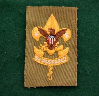 Vintage Boy Scout Rank Patch - First Class - Plastic Back