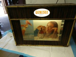 Vintage Genesee Motion Beer Sign,  Rotates Through Different Pictures,  Man Cave