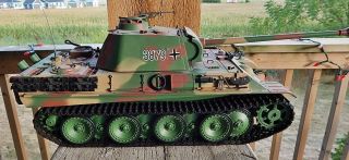Vtg Heng Long Rc German Tiger Tank 1/16 Scale