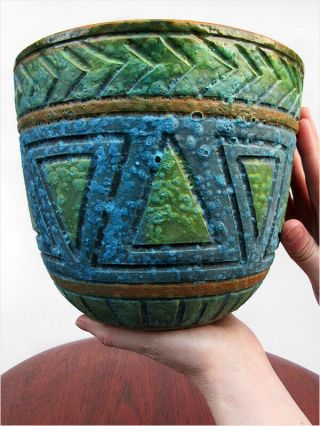 1960 A.  Bagni Raymor Italy Mid - Century Modern Pottery Planter Bitossi Eames Era