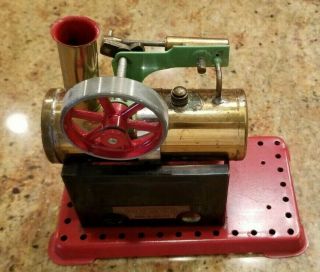 Mamod Minor 2 Antique Brass Stationary Model Boiler Steam Engine Vintage ❤