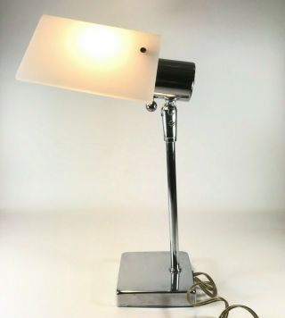 Mid Century Modern George Kovacs Style Acrylic Lucite Chrome Table Desk Lamp