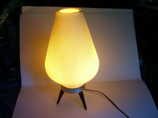 Vintage Mid Century Modern Beehive Atomic Table Lamp