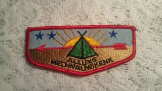 Vintage Boy Scouts Patch Oa Alluns Mechnauwikenk Order Of The Arrows