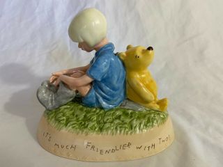 Disney Classic Winnie The Pooh & Christopher Robin Ceramic Coin Bank