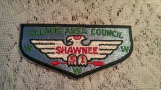 Vintage Boy Scout Patch St.  Louis Area Council Ao Shawnee Lodge 51 Www