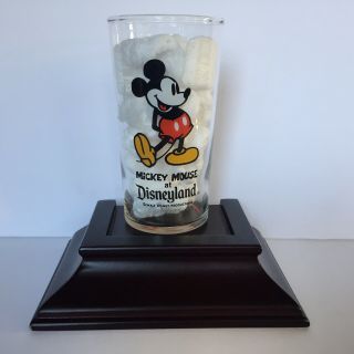 Vintage Walt Disney Productions Mickey Mouse At Disneyland Drinking Glass 5 1/8 "