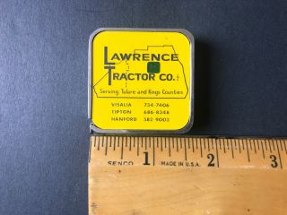 Vintage Barlow Yellow John Deere Tape Measure Visalia Tipton Hanford Calif 2