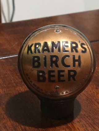 1940’s Kramer’s Birch Beer Mount Mt Carmel Pa Beer Tap Knob Daka - Ware Soda