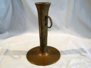 STICKLEY BROTHERS HAMMERED COPPER ARTS & CRAFTS CANDLE HOLDER STAND - 178 3