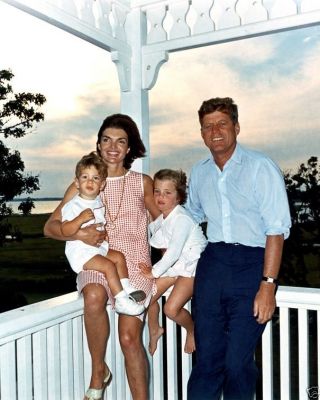 President John F.  Kennedy With Family Hyannis Port Summer 1962 8x10 Photo