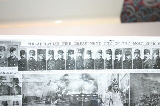 REPRINT OF VINTAGE PHOTO PHILADELPHIA FIRE DEPARTMENT FROM SUNDAY PUBLIC LEDGER 2