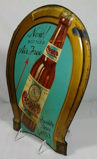 Old 1940 ' s Cook ' s Goldblume Beer Tin Sign FW Cook Evansville Indiana IN Back Bar 3