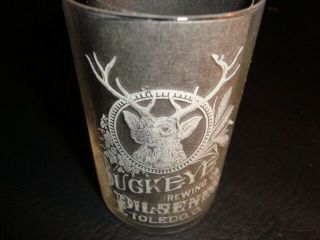 Circa 1900 Buckeye Brewing Etched Glass,  Toledo,  Ohio