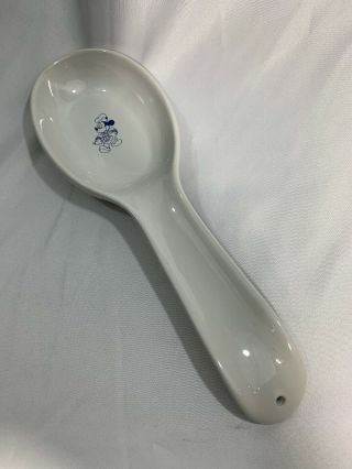 Gourmey Mickey Mouse Disney Ceramic Spoon Holder White Blue 9.  5”
