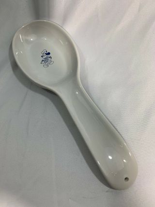 Gourmey Mickey Mouse Disney Ceramic Spoon Holder White Blue 9.  5” 2