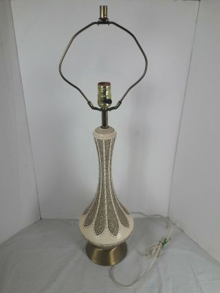 Vintage Mid - Century Quartite Creative Corp Table Lamps Dated 1960 Genie Bottle