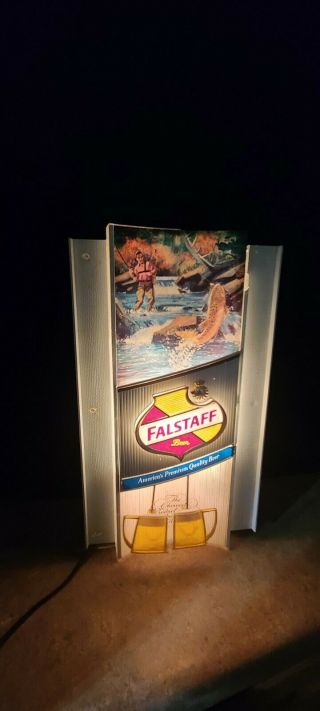 Falstaff Beer Lighted Motion Sign Toasting Mugs -