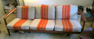Vintage Danish Modern Teak Dux Three Seater Couch