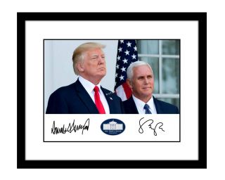 Donald Trump & Mike Pence 8x10 Signed Photo Print United States Maga 2020