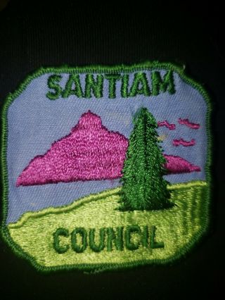 Girl Scout Council Patch - Girl Scouts Santiam Council Oregon Vintage