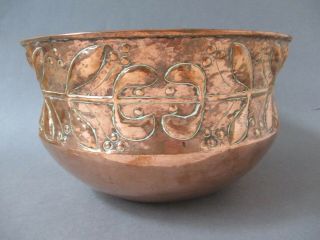 Arts And Crafts / Art Nouveau Copper Bowl Ksia Keswick School Of Industrial Arts