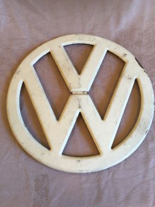 Vintage Volkswagon Vw Metal Hood Emblem Badge