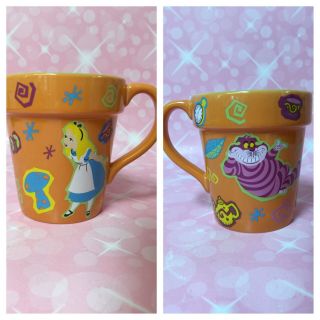 Disney Parks Alice In The Garden Wonderland Cheshire Cat Flower Pot Mug