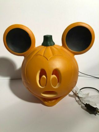 Light Up Blow Mold Mickey Mouse Pumpkin Jack - O Lantern Halloween Decoration 2